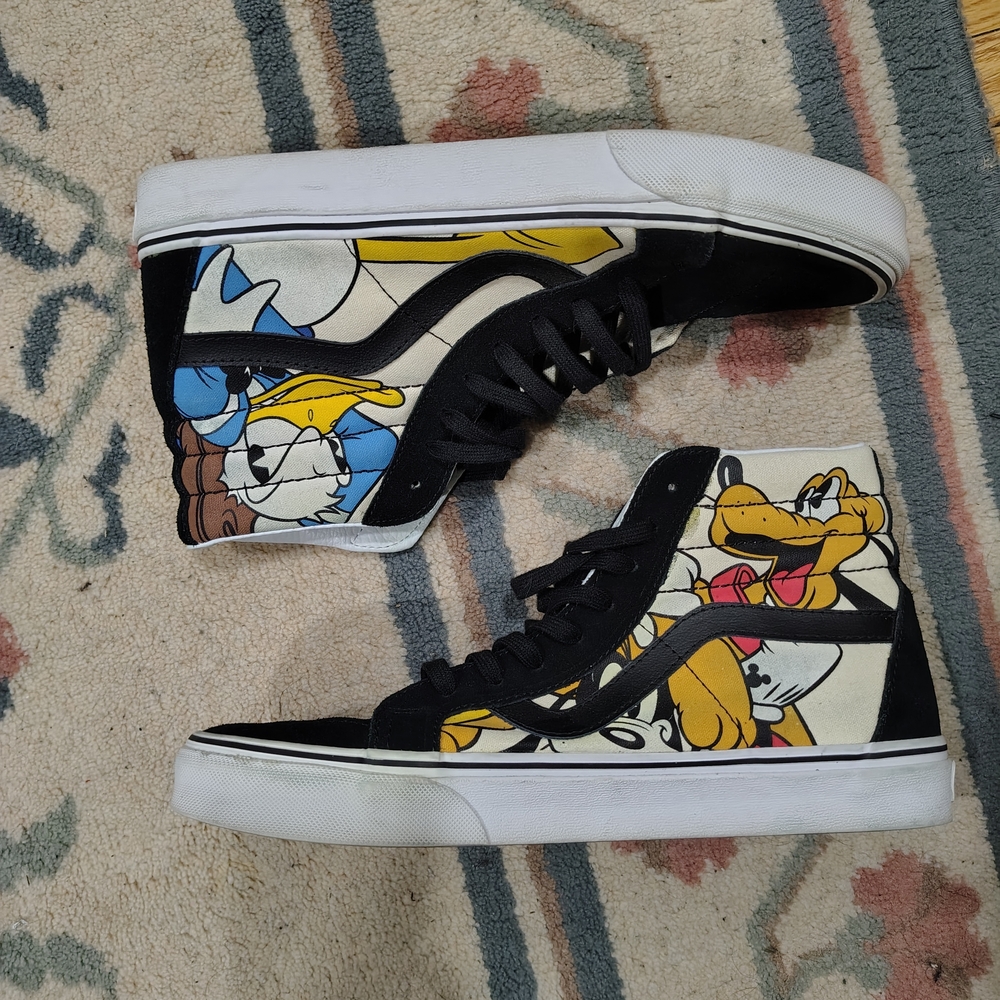 Vans Disney Sk8-Hi's - Men's 9 - Women's 10.5 - Mickey Graphic High-Top Sneakers - Picture 3 of 6